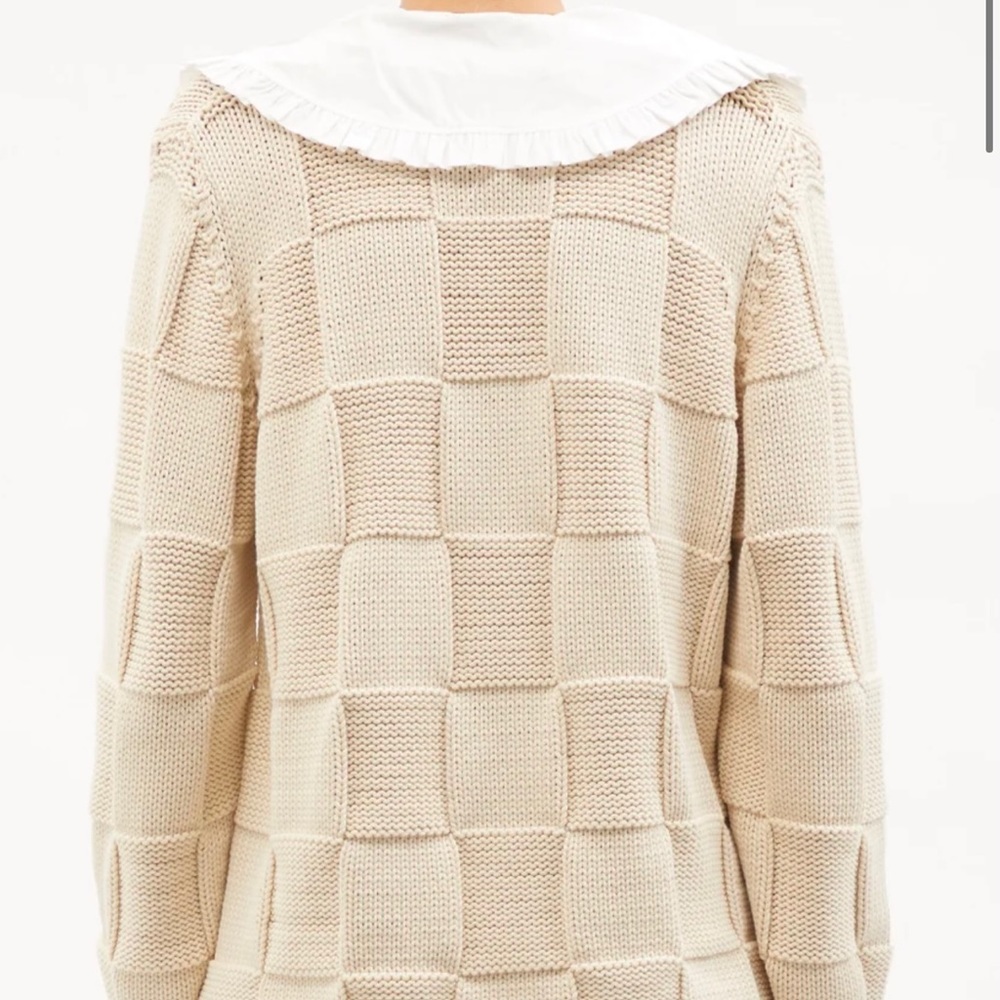 Ganni Chelsea Collar Cotton Collar Cardigan - Picture 3 of 8